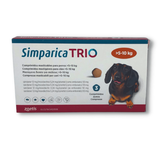 Simparica Trio Perros - Pastillas Antiparasitarias