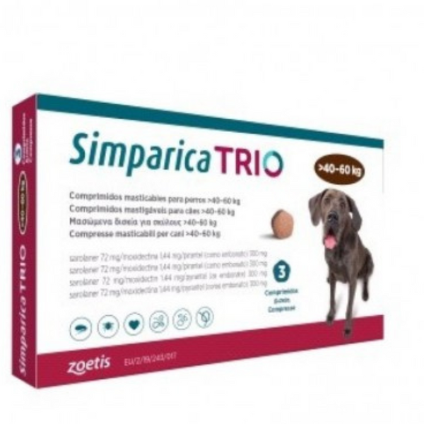 Simparica Trio Perros - Pastillas Antiparasitarias