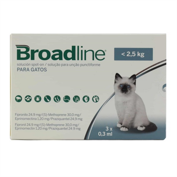 BROADLINE gato pipetas antiparasitarias